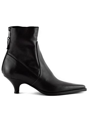 Black leather ankle boots ELENA IACHI | E4171NERO